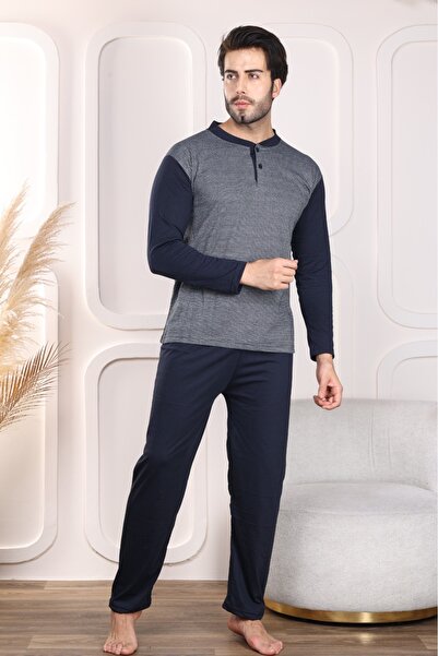 Rimoli %100 PAMUKLU JAKARLI SÜPREM ERKEK PİJAMA TAKIMI 112