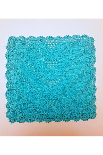HERŞEY FIRSAT Bath Washcloth Wool Hand Knitted Dowry Holder Square Plain Patterned