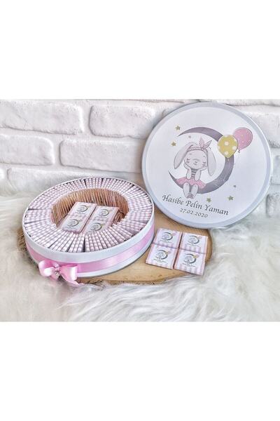 Genel Markalar 50 Adet Isme Özel Ayda Tavşan Temalı Hoşgeldin Kız Bebek Hediy...