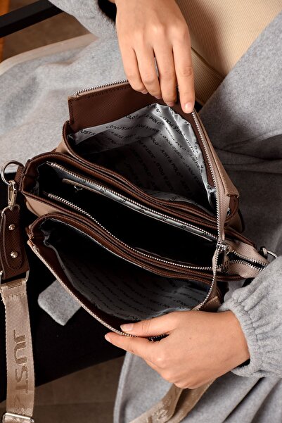 H&D COLLECTİON Multi-Compartment Postman Model Crossbody and Shoulder Bag Suitable for Daily Use