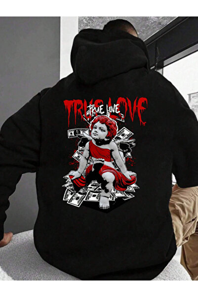 Marco Fresco Hanorac unisex cu imprimeu True Love