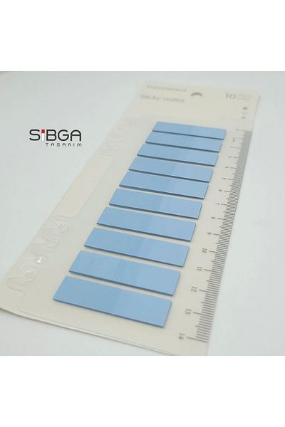 sibga tasarım Clear Blue Post-It Note Paper - Bookmark Sticker, 0202