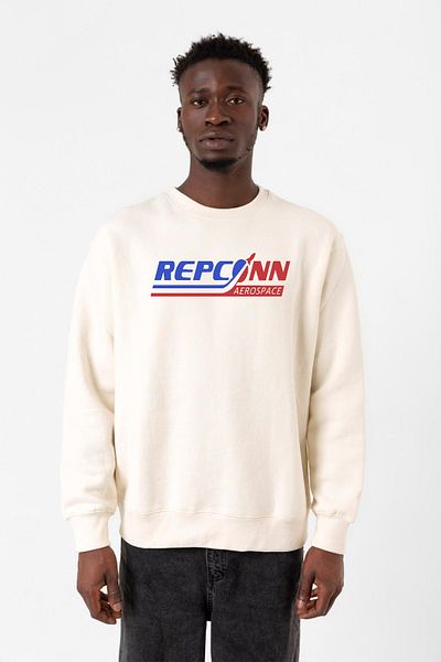 Tshirthane Мъжки суитшърт Fallout Repconn Aerospace в цвят екрю, 2ip