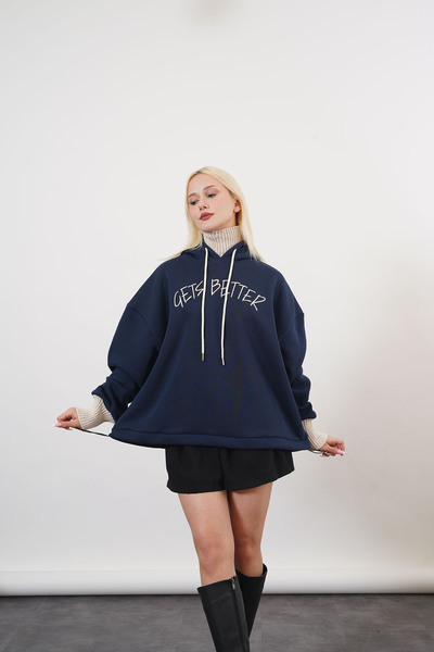 Pafi Moda Carole Високоякісний жіночий світшот - з деталями на горловині, тем...