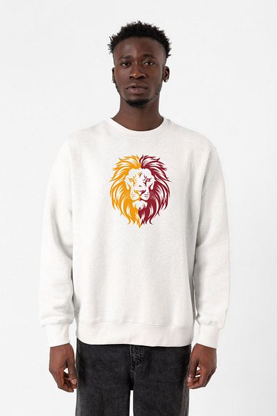 Tshirthane Κίτρινο Κόκκινο Leon Λευκό Ανδρικό φούτερ 2 κορδονιών