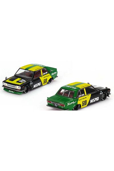 TOYFEST سيارة ميني جي تي 1/64 داتسون ستريت 510 ريسينغ V2 معدنية قابلة للجمع