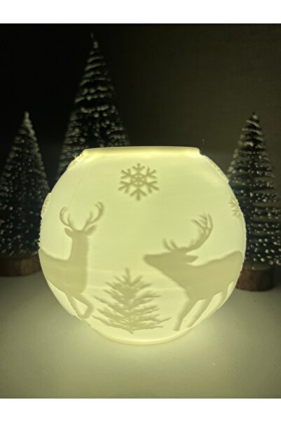 Alp in Alpes Noel Temalı Küre Mumluk (Mumlar Dahil Değildir)