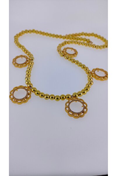 elisitakistory Altın Takmak Için Kolye Çeyrekaltın Uyumlu Beş Çerçeveli Kolye...