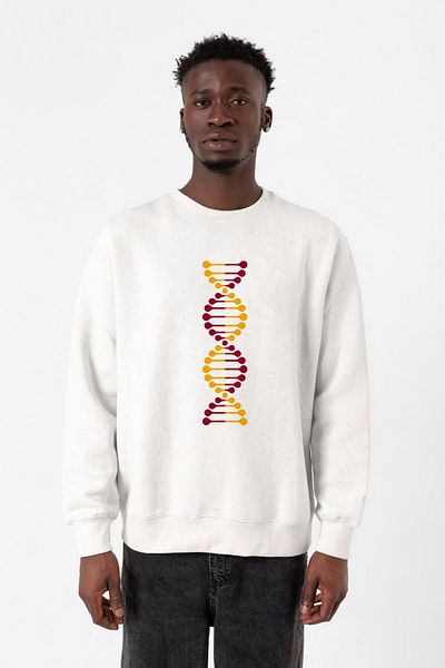 Tshirthane Мъжки суитшърт 2ip с жълто-червено-бяло ДНК