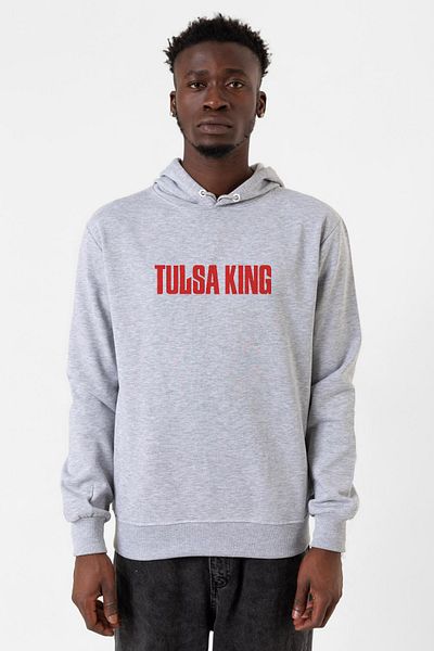 Tshirthane Ανδρικό φούτερ με κουκούλα Tulsa King Lettern Grimelange με 3 κορδόνια