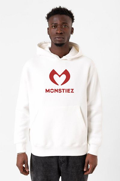 Tshirthane Φούτερ Babymonster Monstiez White ανδρικό φούτερ με κουκούλα 3 κορδονιών