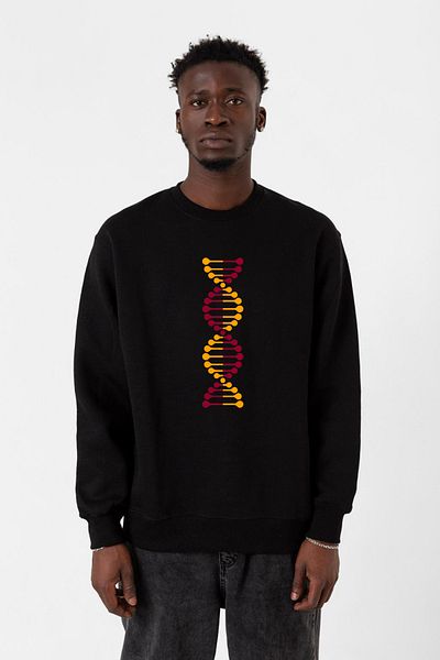 Tshirthane Мъжки суитшърт 2ip, жълт, червен, Dna, черен