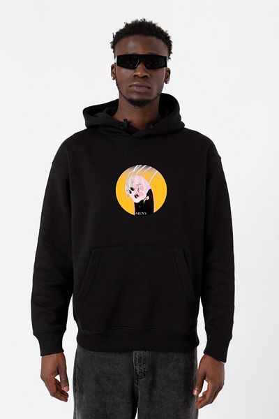 Tshirthane Мъжки суитшърт с качулка Meovv Meow, черен, 3ip