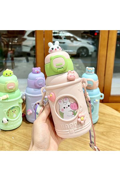 CNSZ Stainless Steel Protected Water Bottle 500ml Children's Thermos 6/12 Thermal Insulated