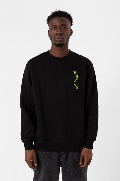 Tshirthane Мъжки суитшърт 2ip в жълто-тъмносин цвят Dna