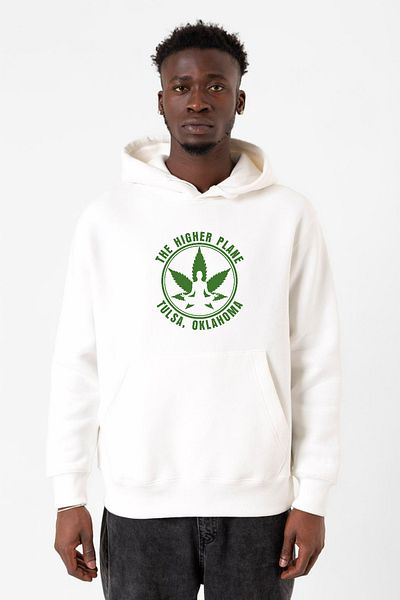Tshirthane Ανδρικό φούτερ με κουκούλα Tulsa King The Higher Plane White