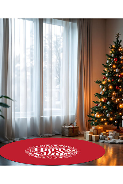 elturcohomecollection Yılbaşı Halısı Yeniyıl Halısı Çam Ağacı Altı Halısı Dij...