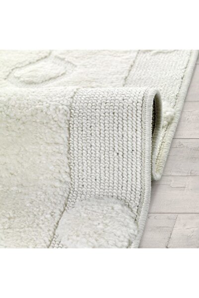 galaksihome Palafito Serisi Beyaz Halı Bukleli Yumuşak Peluş Halı Shaggy Halı...