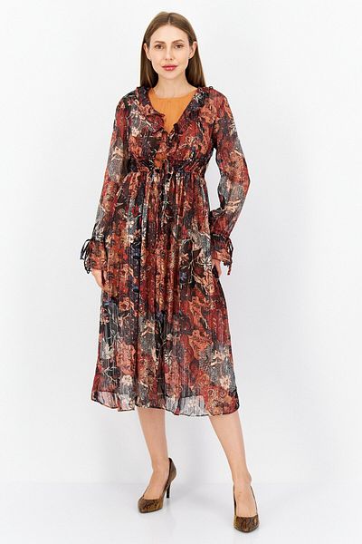 Jessica Simpson Women Gaia Sheer Ruffle Kimono Dress, Black