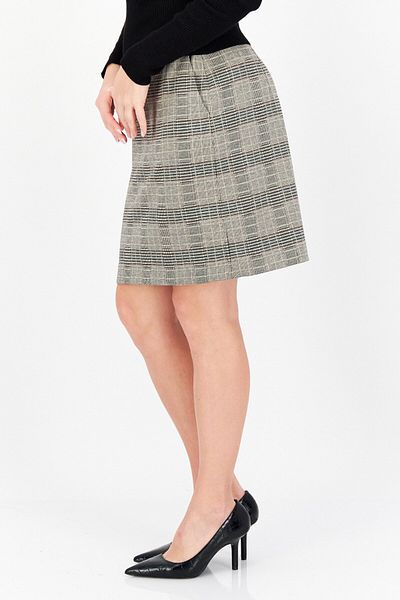 Esprit Women Plaid Mini Skirt, Beige Combo