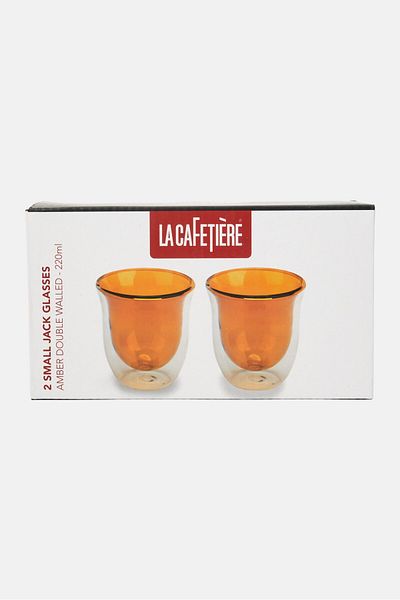La Cafetiere كوبين صغيرين من جاك بسعة 220 مل، ذهبي
