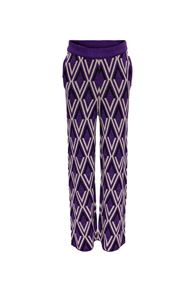 Only Kids Only Kids Jacquard Printed Pants - Purple