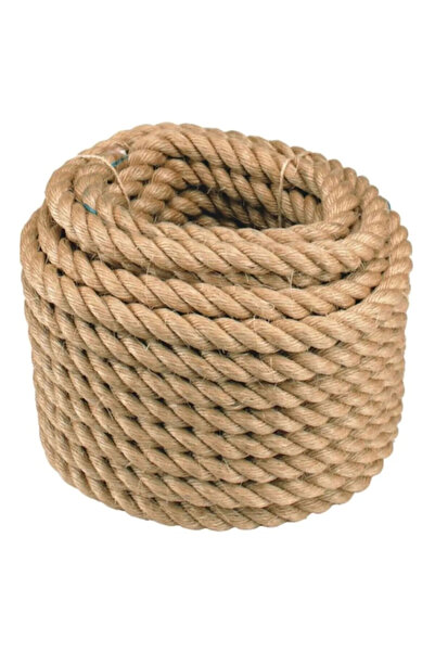 HYT Jüt Halat ip Kendir Urgan Açık Kahve. Kalınlık: 8 MM Uzunluk: 10 Metre