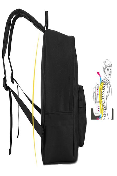 Stok CITY Original Unisex Multi-Compartment Waterproof Sports Course Laptop Travel and Daily Use Black Backpack