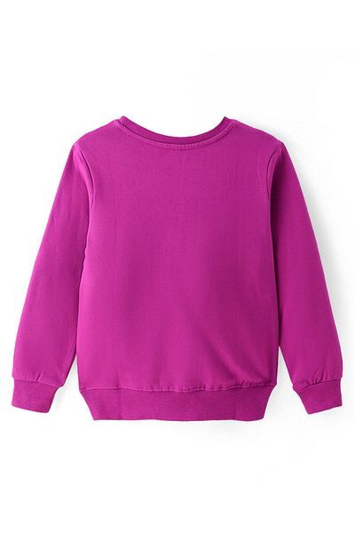 Pine kids Pine Kids Cotton Knit Full Sleeves Sweatshirt With Floral Print - Purple