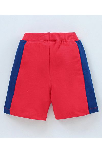 Babyhug Babyhug Cotton Shorts Text Print - Red