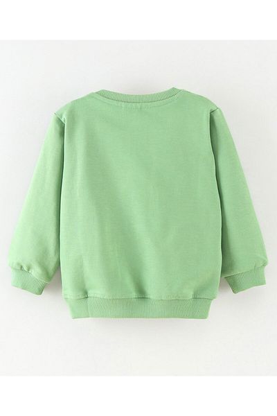Babyhug Babyhug Full Sleeves Sweatshirt Floral Print - Olive Green