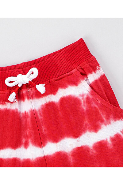 Babyhug Babyhug Cotton Shorts Tie & Dye Print- Red