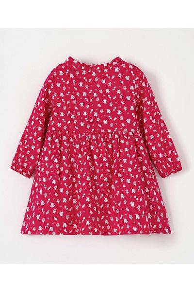 Babyhug Babyhug Full Sleeves Frock Dress Flora Print - Pink