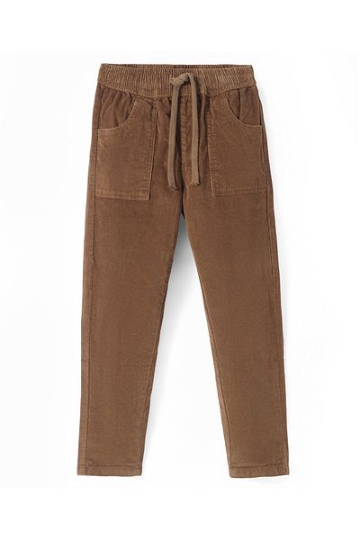 Pine kids Pine Kids Velvet Full Length Solid Trousers - Brown