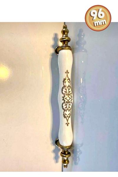 Porcellana Perla (9.6 سم) - مقبض غطاء بورسلين مقبض درج خزانة مقبض أثاث المطبخ Asos96mm-stk6789
