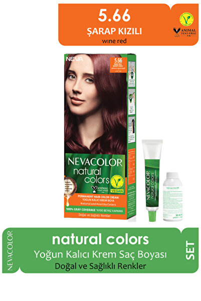 Neva Color Saç Boyası Seti 5.66 Şarap Kızılı 8698636612258