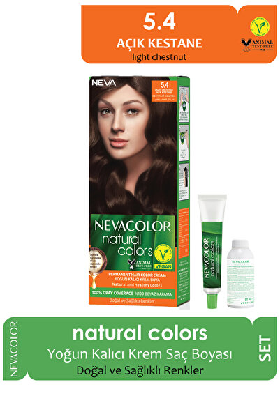 Neva Color 5.4 Açık Kestane Kalıcı Krem Saç Boyası