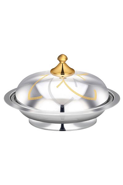 Bohara Luxurious High Quality Stainless Steel Cozi Dish With Distinctive Engravings, Capacity Of 50 Cm