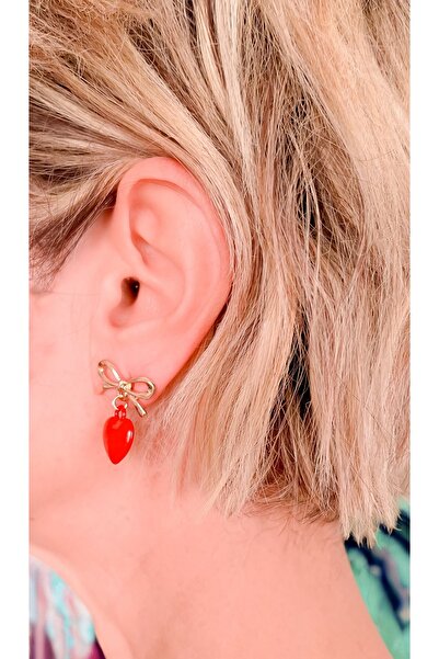 satya Golden Heart Bow Earrings