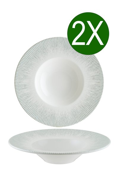 Bonna Porselen Iris Banquet Çukur Tabak 24 cm 270 cc 2'li Takım IRSBNC24CK