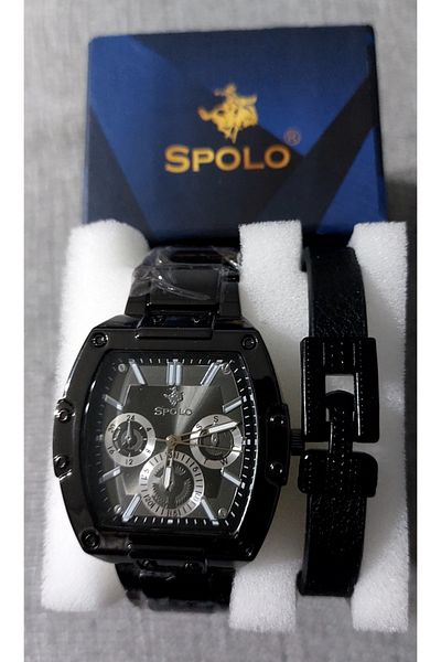 SPOLO Men's Wrist Watch Set of 2