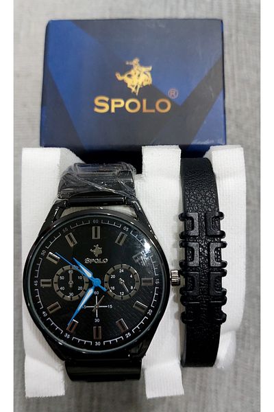 SPOLO Men's Wrist Watch Set of 2