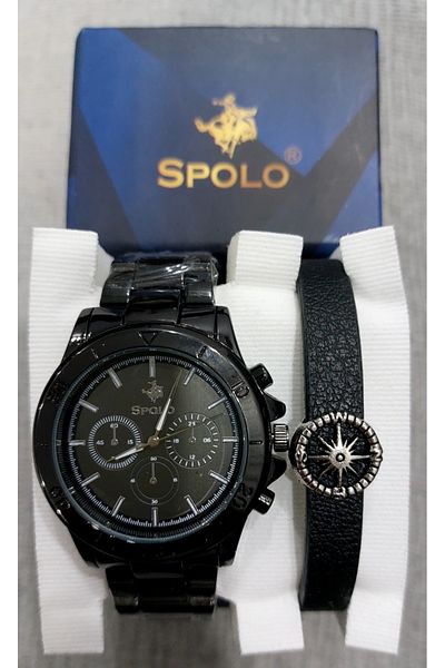 SPOLO Men's Wristwatch Set of 2