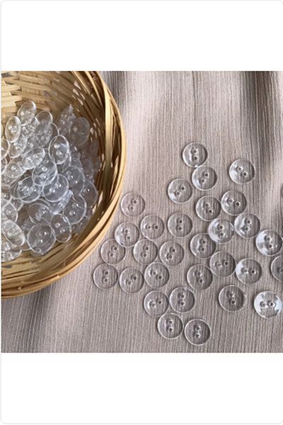 Kezban Tekstil 1.5cm Clear Duvet Cover Button - 500 Pieces 1 Pack
