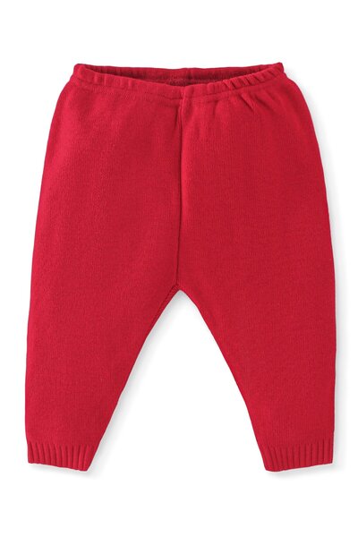 Babyhug Babyhug 100% Acrylic Knit Full Sleeves Sweater Set Checks Design - Red & Blue