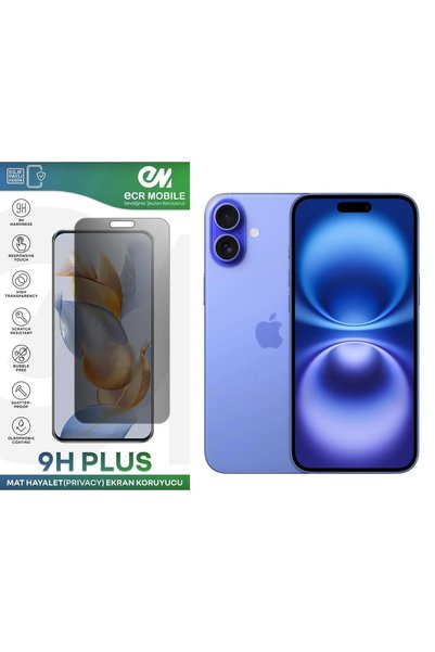 Ecr Mobile Iphone 16 Plus Ekran Koruyucu Tam Uyumlu 9H Esnek Nano Kırılmayan ...