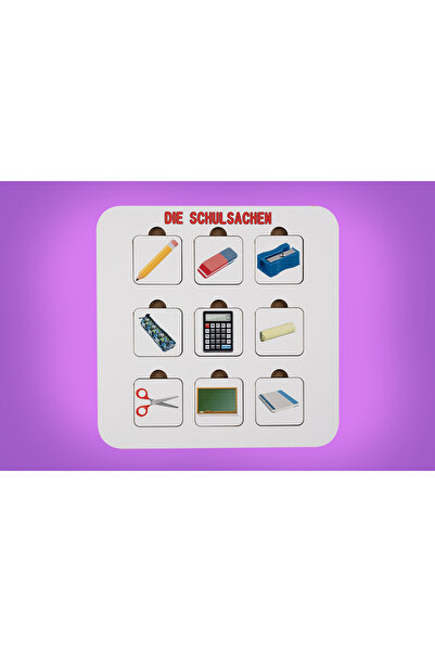 Eğiten Oyunlar Die Schulsachen (OKUL EŞYALARI) | ALMANCA ÖĞRETEN PUZZLE