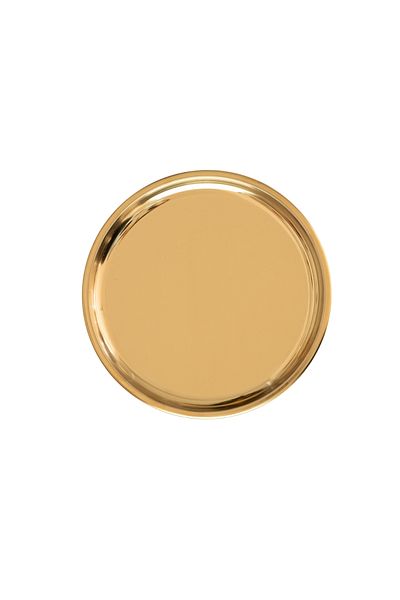 Beige & Stone صينية تقديم طبق تقديم ذهبي مقاس 23 سم