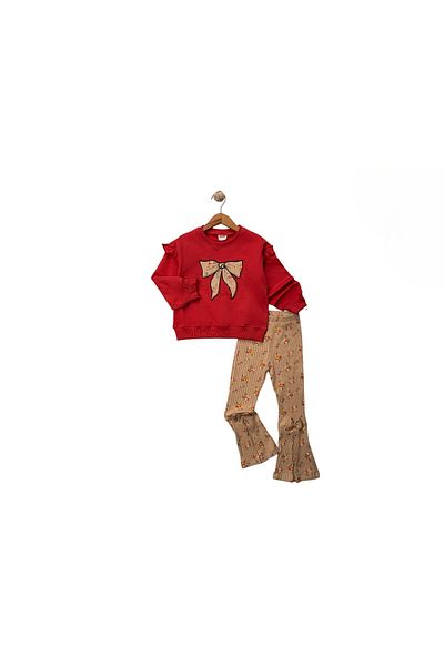 DECO Bow Embroidered Girl's Suit