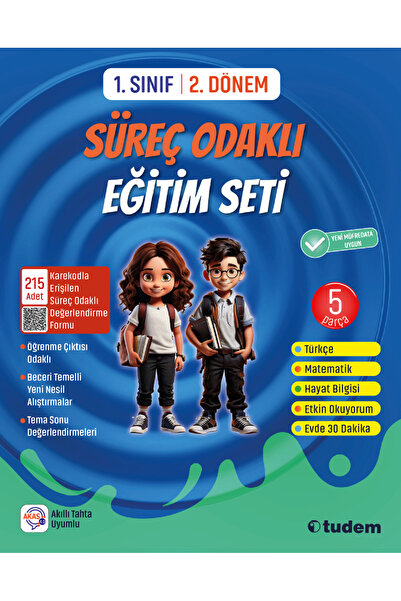 Tudem Yayınları 1.Sınıf 2.Dönem Süreç Odaklı Eğitim Seti (5 Parça) Tüm Dersler
